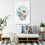 Canvas Schilderijen Tekening van een bloem