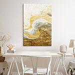 Canvas Schilderijen Abstracte golven van kleur en textuur
