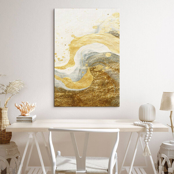 Abstracte golven van kleur en textuur Canvas Schilderijen Abstracte golven van kleur en textuur