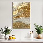 Canvas Schilderijen Wervelingen van gedempte aardetinten