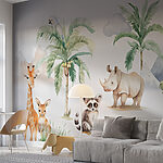 Fotobehang Groep dieren in een bos