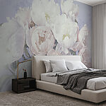 Fotobehang Boeket van witte en roze bloemen