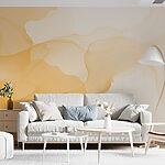 Fotobehang Vloeiende golven in warme tinten