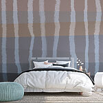 Fotobehang Abstracte golven in gedempte kleuren.
