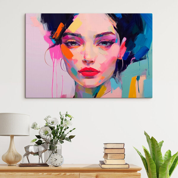 Schilderij van een vrouw Canvas Schilderijen Schilderij van een vrouw