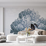 Fotobehang Delicate bloemen in zachte tinten