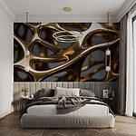 Fotobehang Ingewikkeld ontwerp in metallic tinten