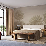 Fotobehang Groep palmbomen