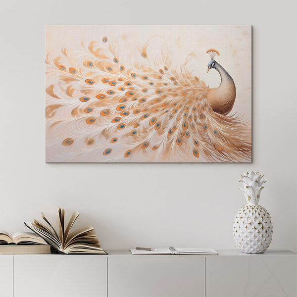 Schilderij van een pauw Canvas Schilderijen Schilderij van een pauw