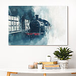 Canvas Schilderijen Trein in een kamer