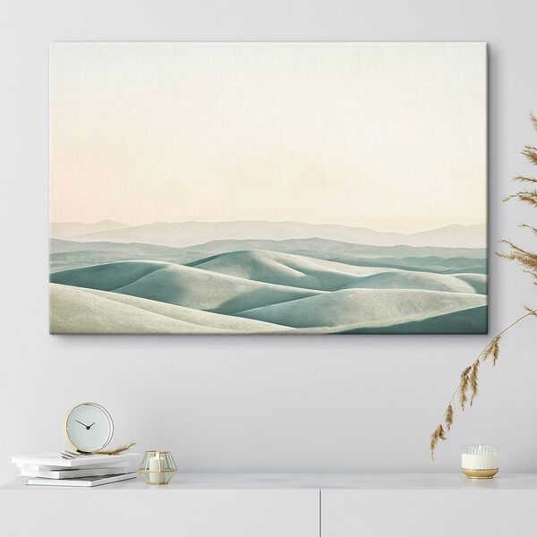 Grote zandheuvels met een heldere hemel Canvas Schilderijen Grote zandheuvels met een heldere hemel