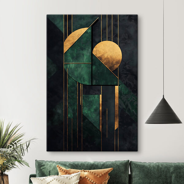 Artistieke fusie van vormen en kleuren Canvas Schilderijen Artistieke fusie van vormen en kleuren