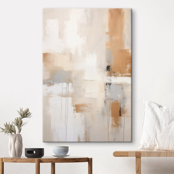 Schilderen met witte en bruine verf Canvas Schilderijen Schilderen met witte en bruine verf