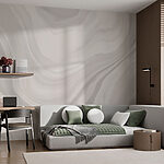 Fotobehang Wit en grijs gemarmerd oppervlak