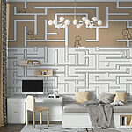 Fotobehang Doolhofspel met mensen die over de muur lopen