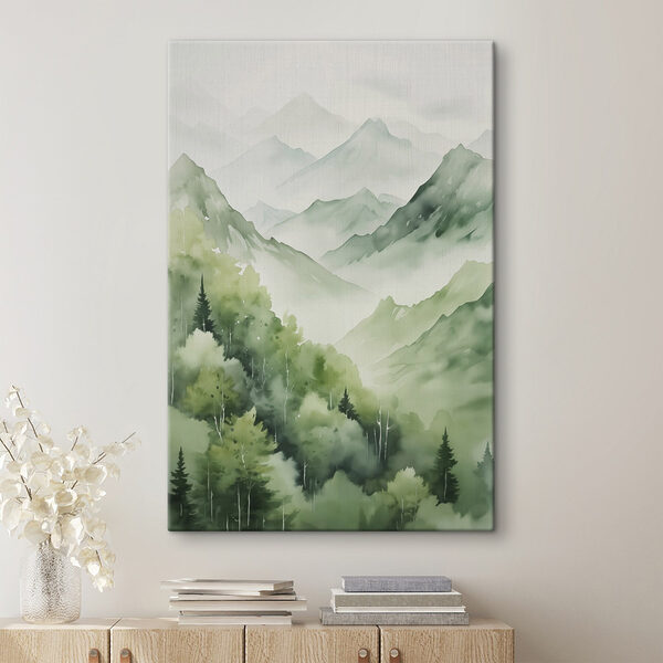 Schilderij van een bergketen Canvas Schilderijen Schilderij van een bergketen