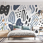 Fotobehang Patroon van verschillende vormen en kleuren