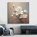 Canvas Schilderijen Schilderij van witte bloemen