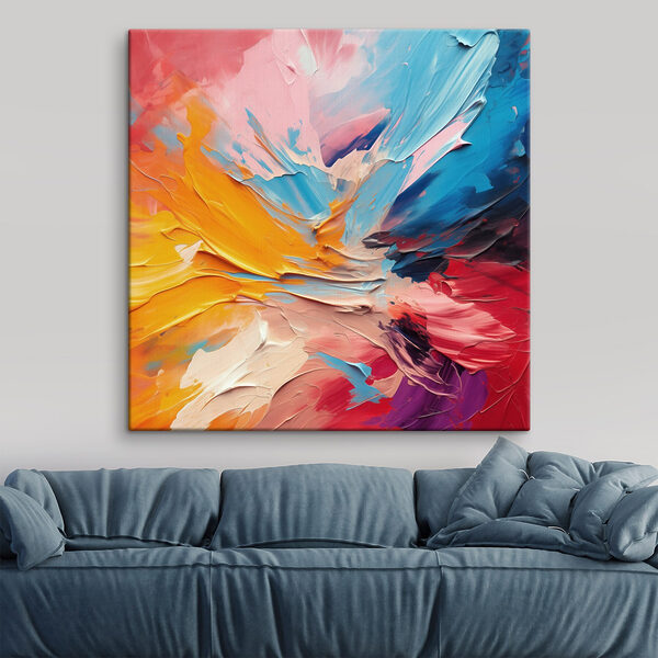 Levendige kleuren in dynamische beweging Canvas Schilderijen Levendige kleuren in dynamische beweging