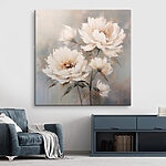 Canvas Schilderijen Schilderij van witte bloemen