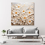 Canvas Schilderijen Schilderij van witte bloemen