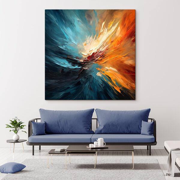 Kleurrijk schilderij van een werveling Canvas Schilderijen Kleurrijk schilderij van een werveling