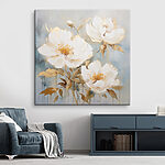 Canvas Schilderijen Schilderij van witte bloemen