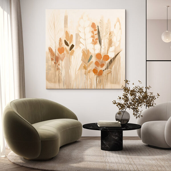 Planten met bladeren schilderen Canvas Schilderijen Planten met bladeren schilderen