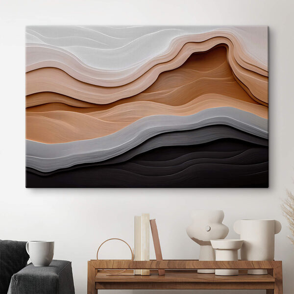 Abstracte lagen van zachte texturen Canvas Schilderijen Abstracte lagen van zachte texturen