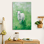 Canvas Schilderijen Schilderij van een schaap