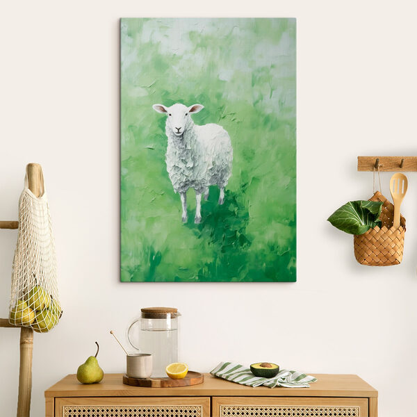 Schilderij van een schaap Canvas Schilderijen Schilderij van een schaap