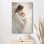 Canvas Schilderijen Schilderij van een vrouw met een baby