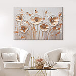 Canvas Schilderijen Delicate bloemen in zachte tinten.