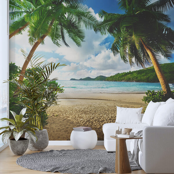 Fotobehang Persoon op een strand