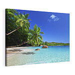 Canvas Schilderijen Paradijselijk strand met turquoise water