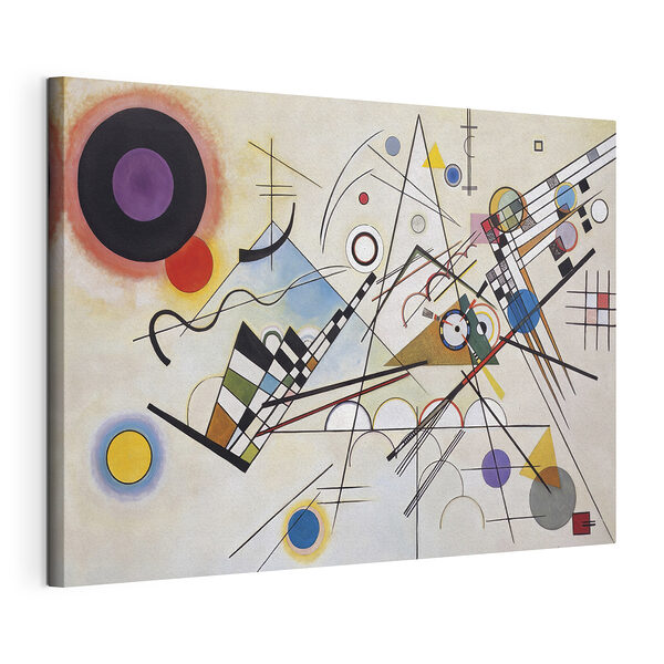 Canvas Schilderijen Kleurrijke abstracte geometrie en lijnen