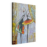 Canvas Schilderijen Abstracte dansers in kleurrijke beweging