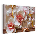 Canvas Schilderijen Orchidee met delicate roze bloemblaadjes