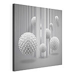 Canvas Schilderijen Zwevende geometrische bollen in symmetrie