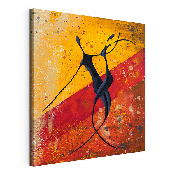 Canvas Schilderijen Schilderij van dansende mensen