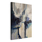 Canvas Schilderijen Abstracte mix van blauw en wit