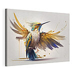 Canvas Schilderijen Kleurrijke vogel met gespreide vleugels