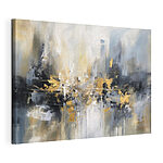 Canvas Schilderijen Abstracte streken en gedempte kleuren vermengen zich