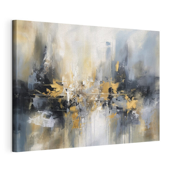 Abstracte streken en gedempte kleuren vermengen zich Canvas Schilderijen Abstracte streken en gedempte kleuren vermengen zich