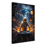 Canvas Schilderijen Astronaut DJ rockt de kosmos
