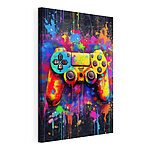 Canvas Schilderijen Kleurrijke videogamecontroller