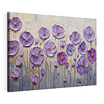 Canvas Schilderijen Schilderij van paarse bloemen