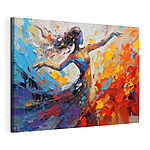 Canvas Schilderijen Schilderij van een dansende vrouw