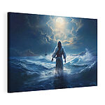 Canvas Schilderijen Man in het water