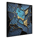 Canvas Schilderijen Turquoise en middernacht mozaïek elegantie